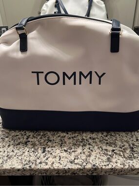 Tommy Hilfiger White & Navy Travel Duffel